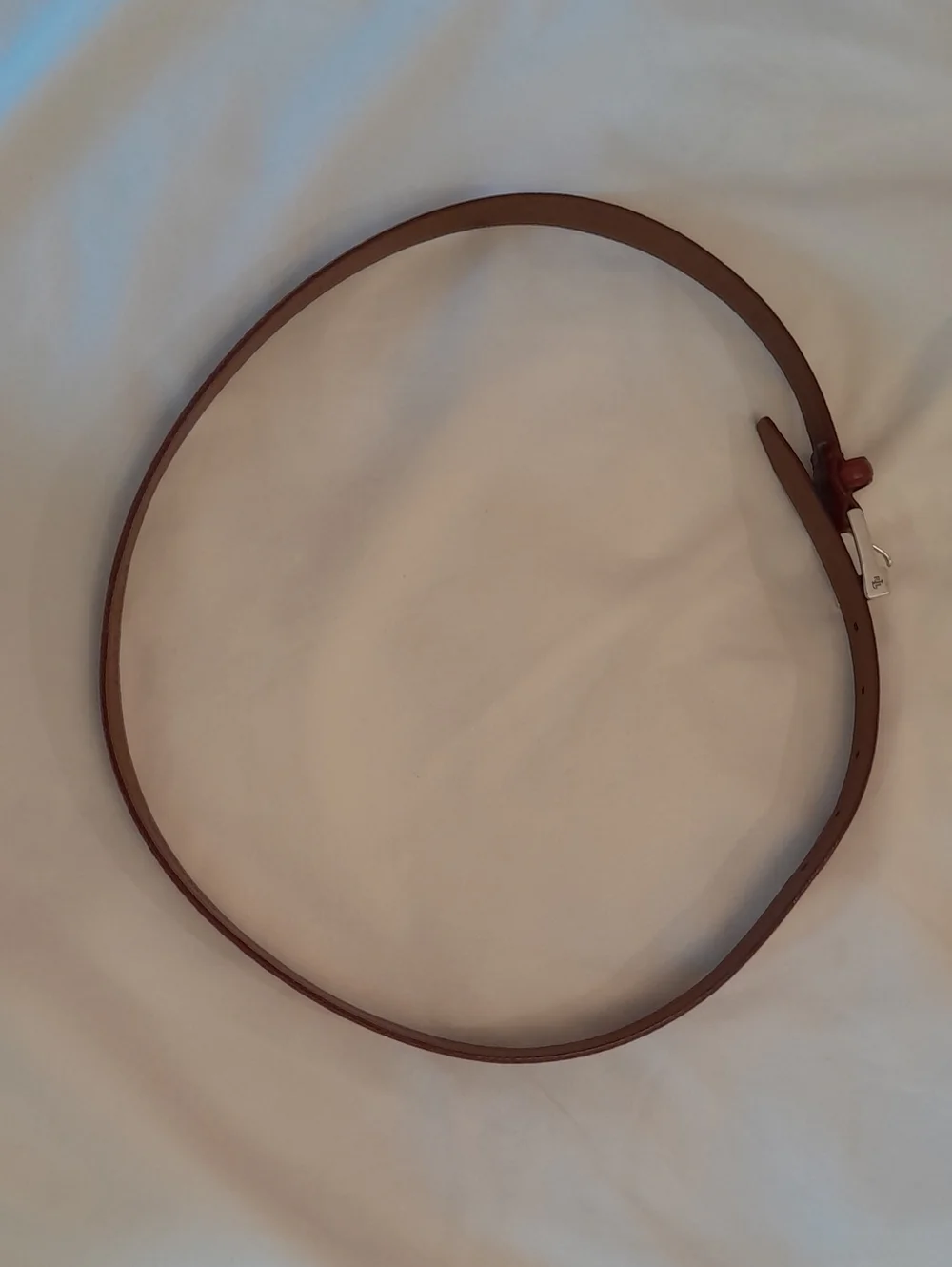 Ralph Lauren Leather Belt - Maroon, XL